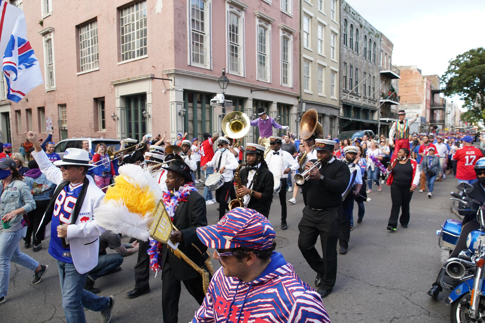 Buffalo Bills packers of NOLA Takeover Parade